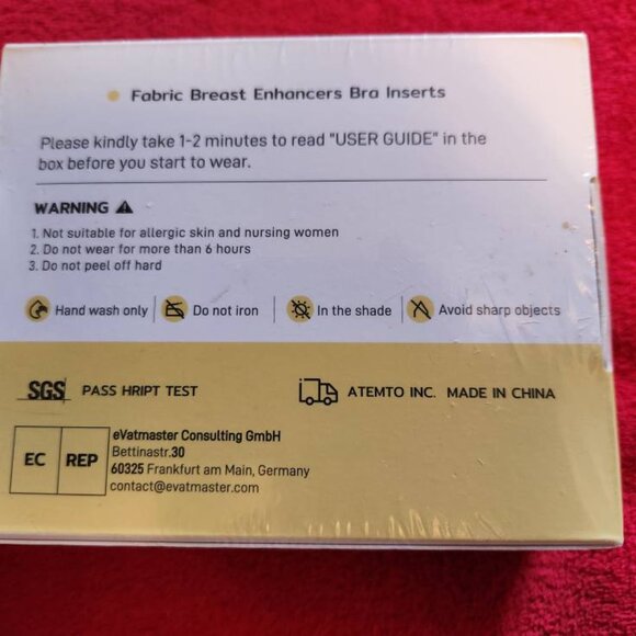 Sealed Box Double-Sided Sticky Bra Inserts Reusable Self Adhesive Push Up SEXY - Picture 2 of 3